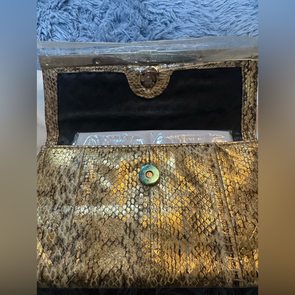 NWOT Diane Von Furstenberg Python Print Envelope … - image 4